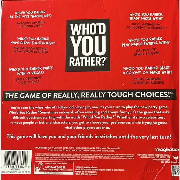 “Who’d You Rather?” Board Game - Picture 3 of 5